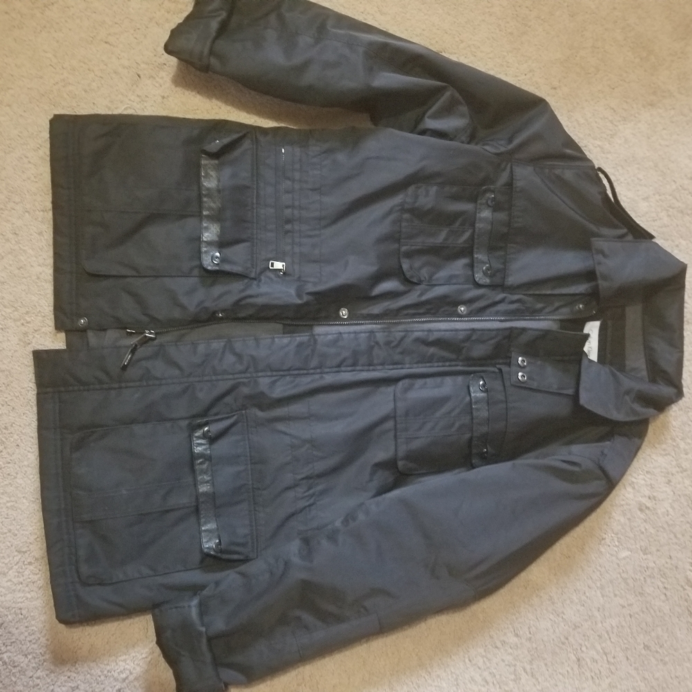 black rain jacket